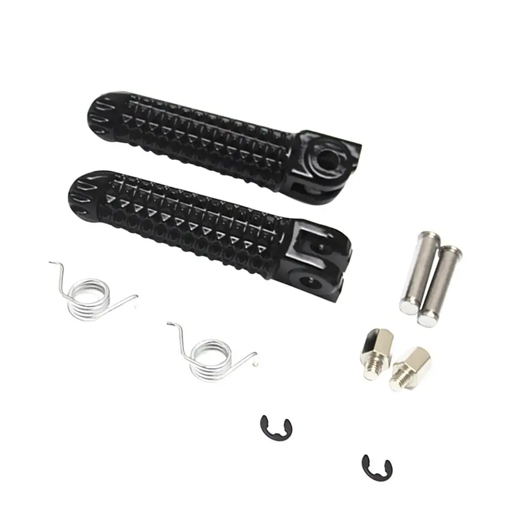 

Custom Motorcycle Footpegs Pedals Black Aluminum Passenger Footrest Set for Yamaha YZF R1 R6 R6S