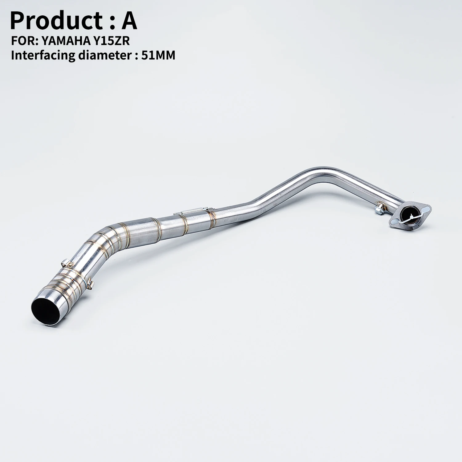 

For YMH Y15 Y15ZR EXCITER150 Motorcycle Exhaust Front Pipe Muffler Middle Link Connect Pipe Stainless Steel Slip On