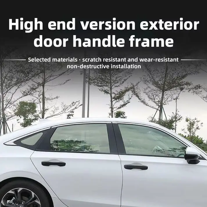 【しおん】スキニーオーバル[16458]変更１１点 Imitation Carbon Fiber Door Handle For Mitsubishi Lancer Cedia Evo