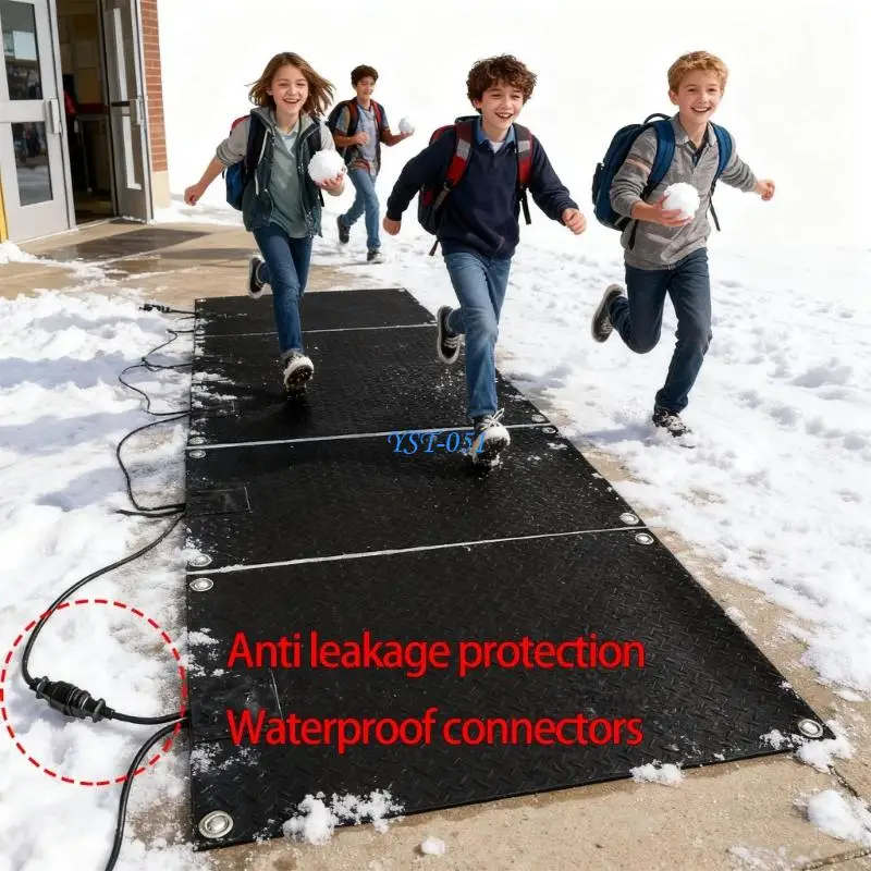 E15A 歩道用安全ゴム除雪パッド 急速溶解技術 浅い針フラットプラン 110V 米国 30x60cm 寸法