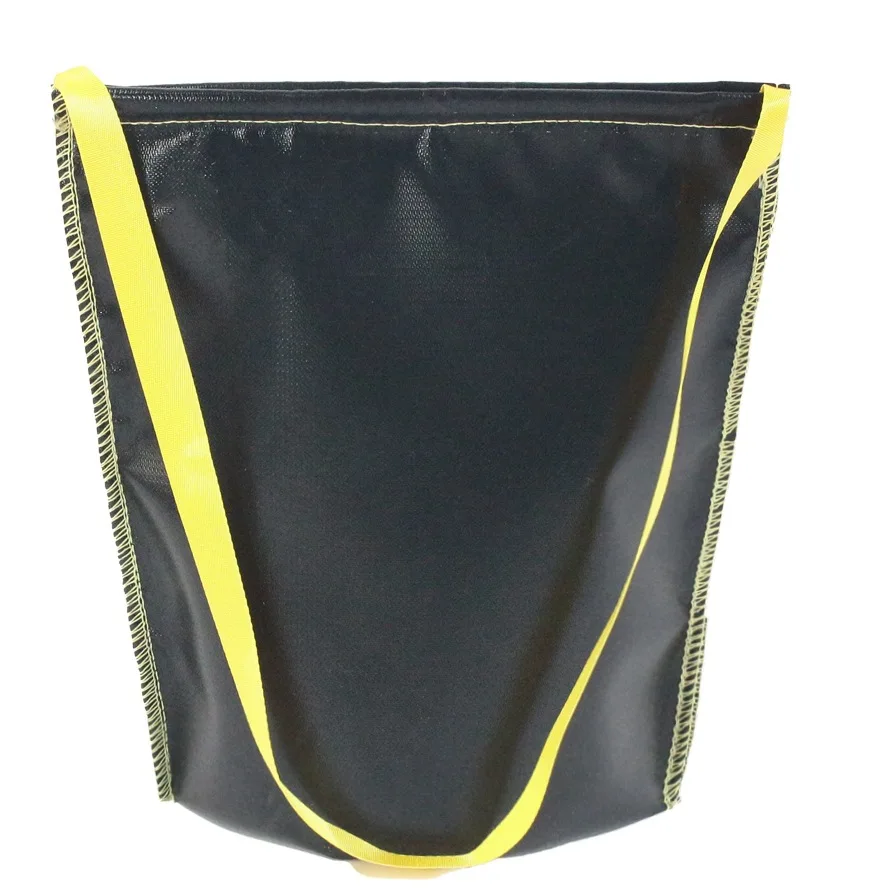 

Outdoor black safety flame retardant cloth bag, camping barbecue fireproof cloth bag