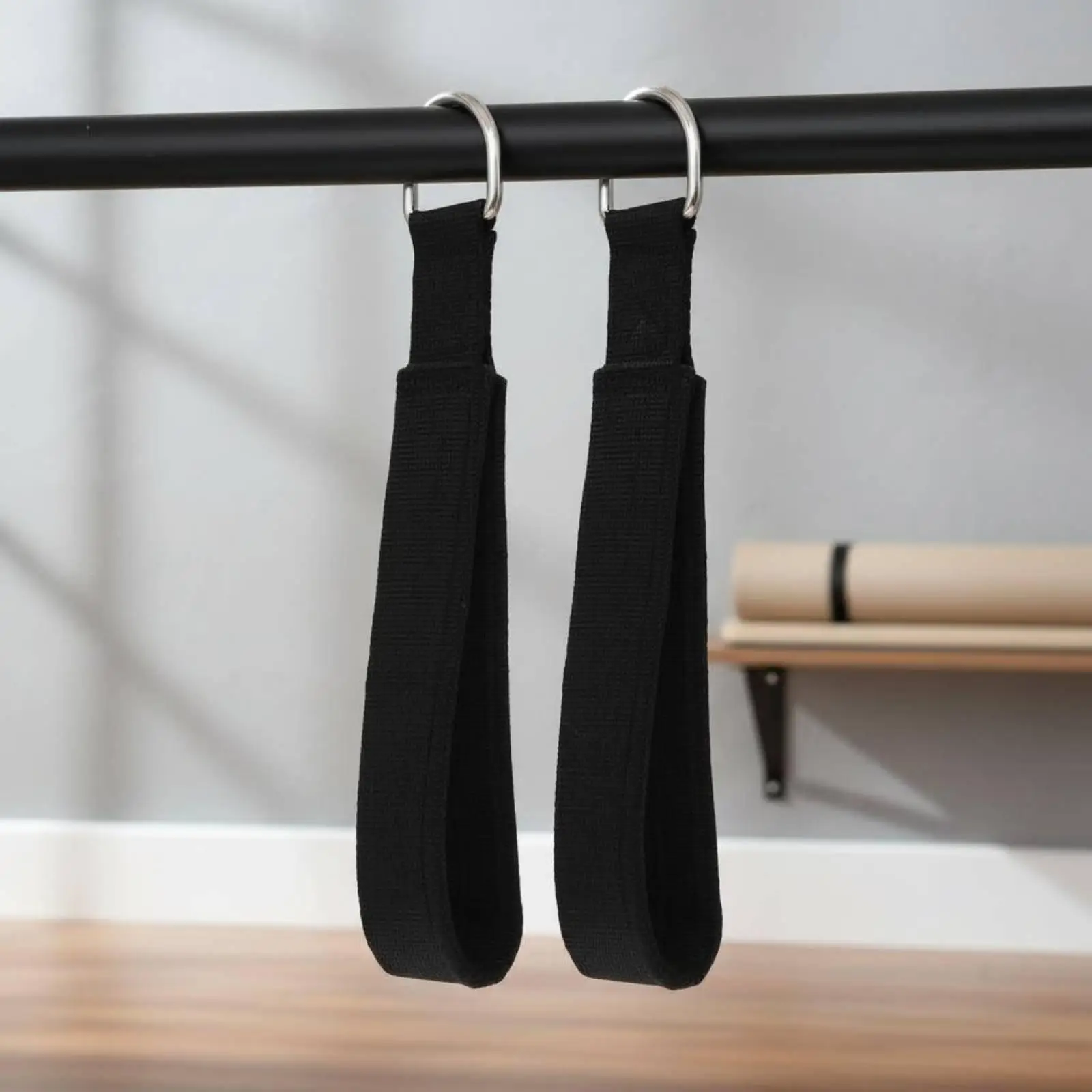 Picture 4: Pilates Overhead Handle Non-Slip Grip Pilates Strap Construction Reformer Foot Straps for Home Gym, Physical Facility