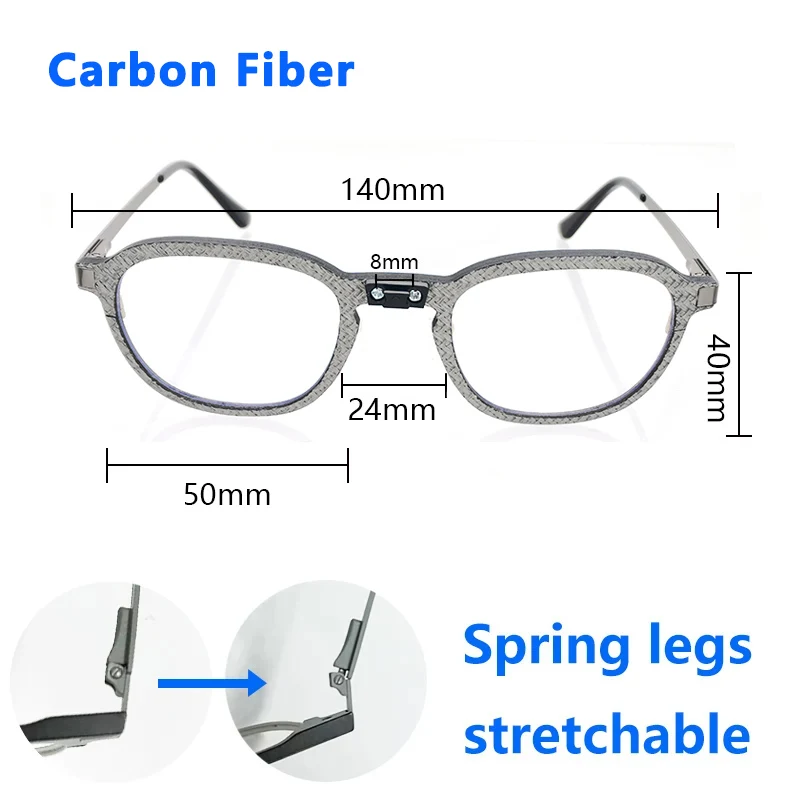 Ginghealy Carbon Fiber Frame with Holes DIY Dental Loupe Accessories Myopia Glasses Reading Glasses Customized