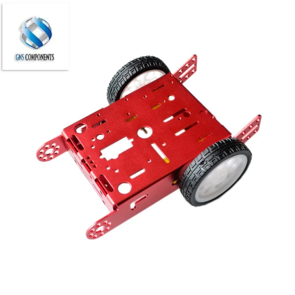 

2WD Aluminum Car New Education Toys Robot Intelligent Car Alloy Chassis 2WD Smart Robot Car Chassis Kit DIY MBOT Car