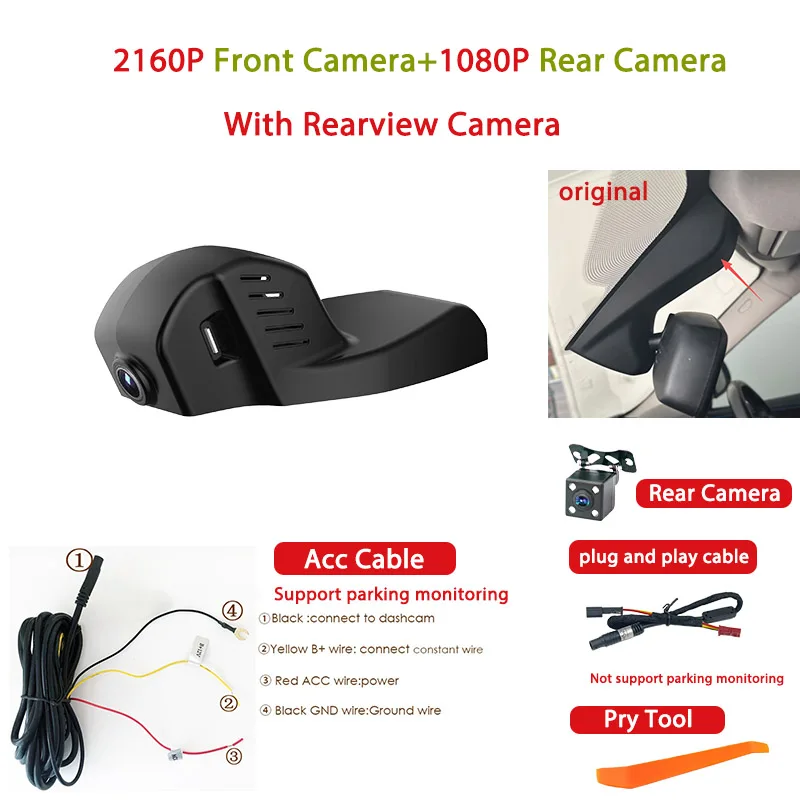 Plug-and-play wifi dashcam autorecorder voor BMW X1 F48 X3 X4 F26 X5 F15 X6 F16 X7 1 2 3 4 5 6 7 8 Serie F11 F22 F34 M4 M5 M6