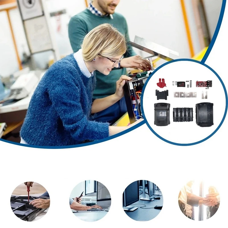 علبة البطارية + PCB شحن لوحة الدوائر ل ميلووكي M18 10 الأساسية 18 فولت 18650 عدة ليثيوم أيون علبة البطارية طقم لوحة واقية