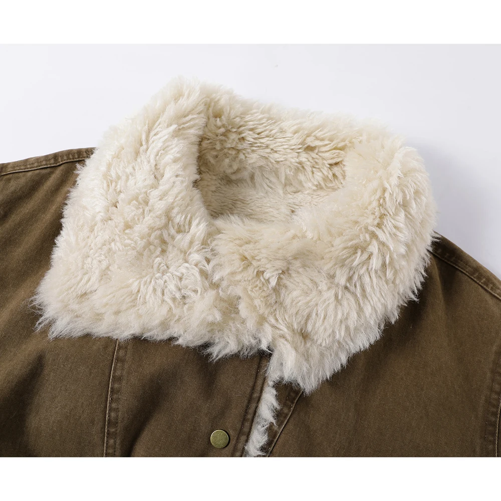 เสื้อแจ็คเก็ตยีนส์บุขนสตรี เสื - Sherpa Coat Women บทวิจารณ์และราคา