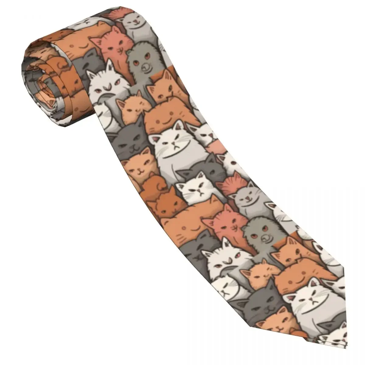 Cute Cats Illustration Tie Necktie  Clothing Accessories