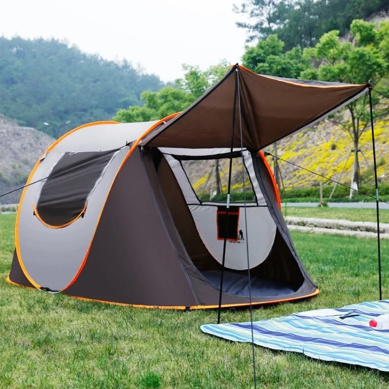 Outdoor 3 4 5 6 8 Person Automatic Pop Up Tent Camping Portable Rainproof Family Awning Beach Pegola Car Self Driving BBQ Tarp view 5