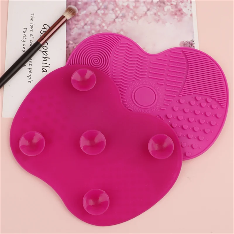 1PC Silikon Make-Up Pinsel Reiniger Klapp Pulver Puff Reinigung Lidschatten Pinsel Waschen Weiche Matte Schönheit Werkzeuge Wäscher Pad ﻿