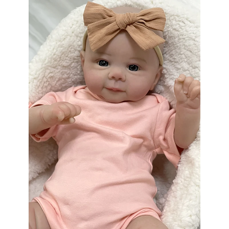 

NPK 49CM Baby Girl Juliette Reborn Doll Soft Cuddly Body Lifelike 3D Skin Paint with Genesis Paint Visible Veins Art Doll