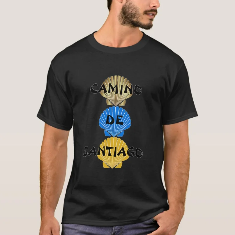 

Camino De Santiago T-Shirt New 100% Cotton Short Sleeve O-Neck Harajuku Casual Mens T-shirt Streetwear