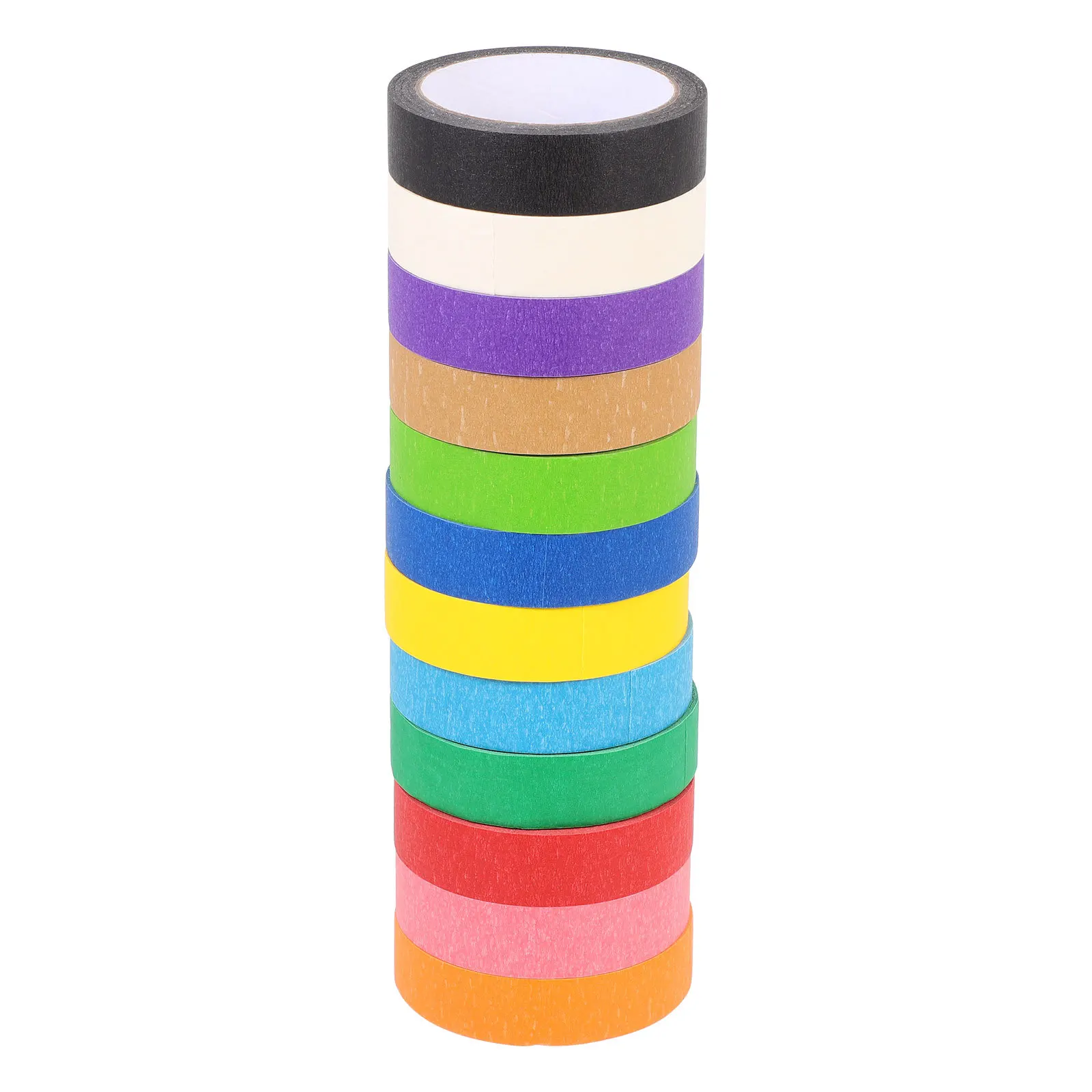 شريطٌ لاصق ملون 12 لفات شريط رسام ذاتي الصنع لرش السيارة جدران المنزل سهل التقشير بدون بقايا أشرطة إخفاء ذاتية الصنع #1