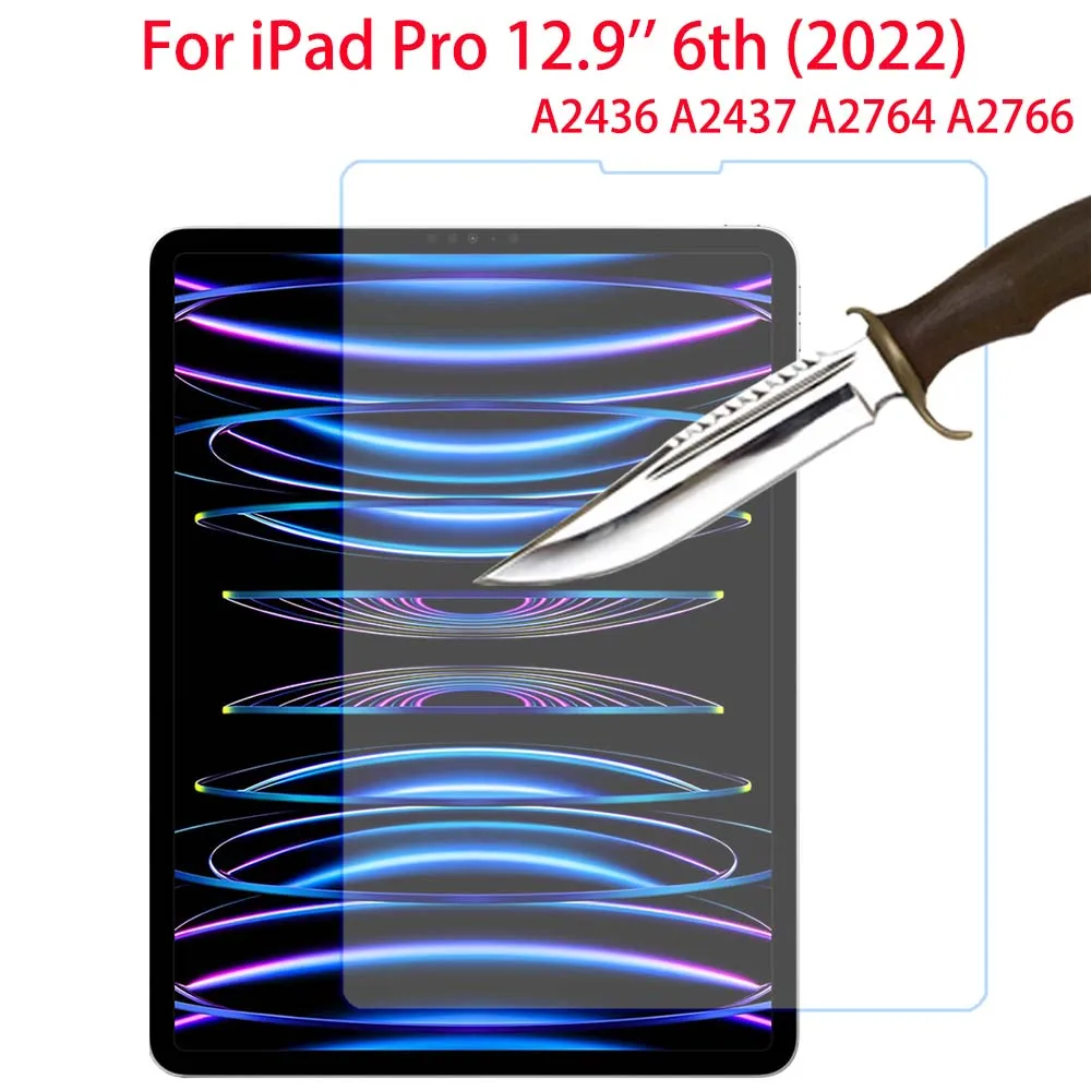 

Tempered Glass Screen Protector For iPad Pro 6th 12.9 inch 2022 A2436 A2437 A2764 A2766 Tempered Glass Protective Film