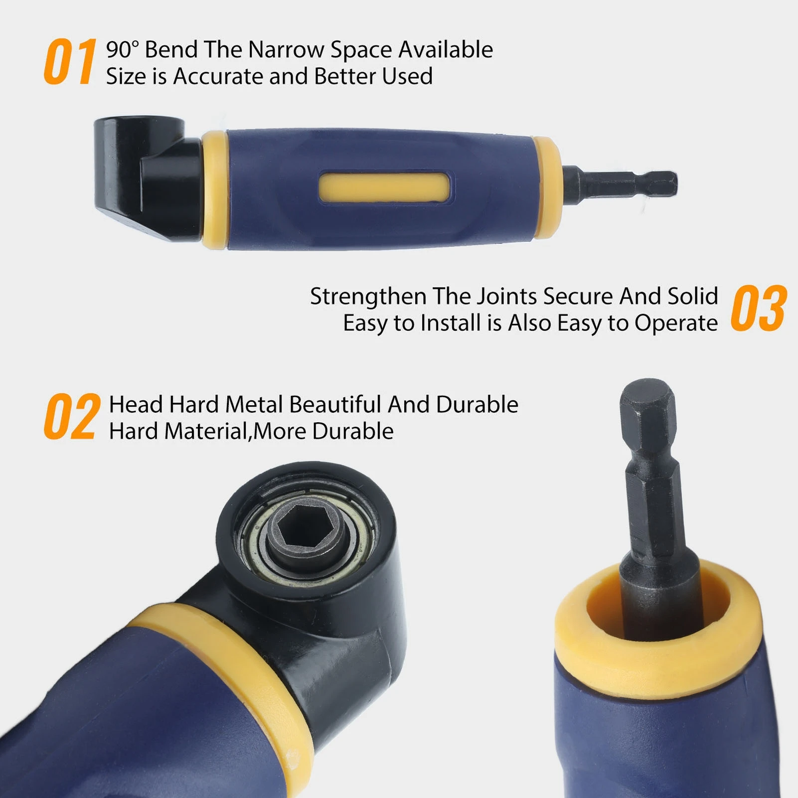 90 Degree Extension Driver Right Angle Drill Adaptor 90 Degree Yellow Blue Drills Attachment Extension Driver