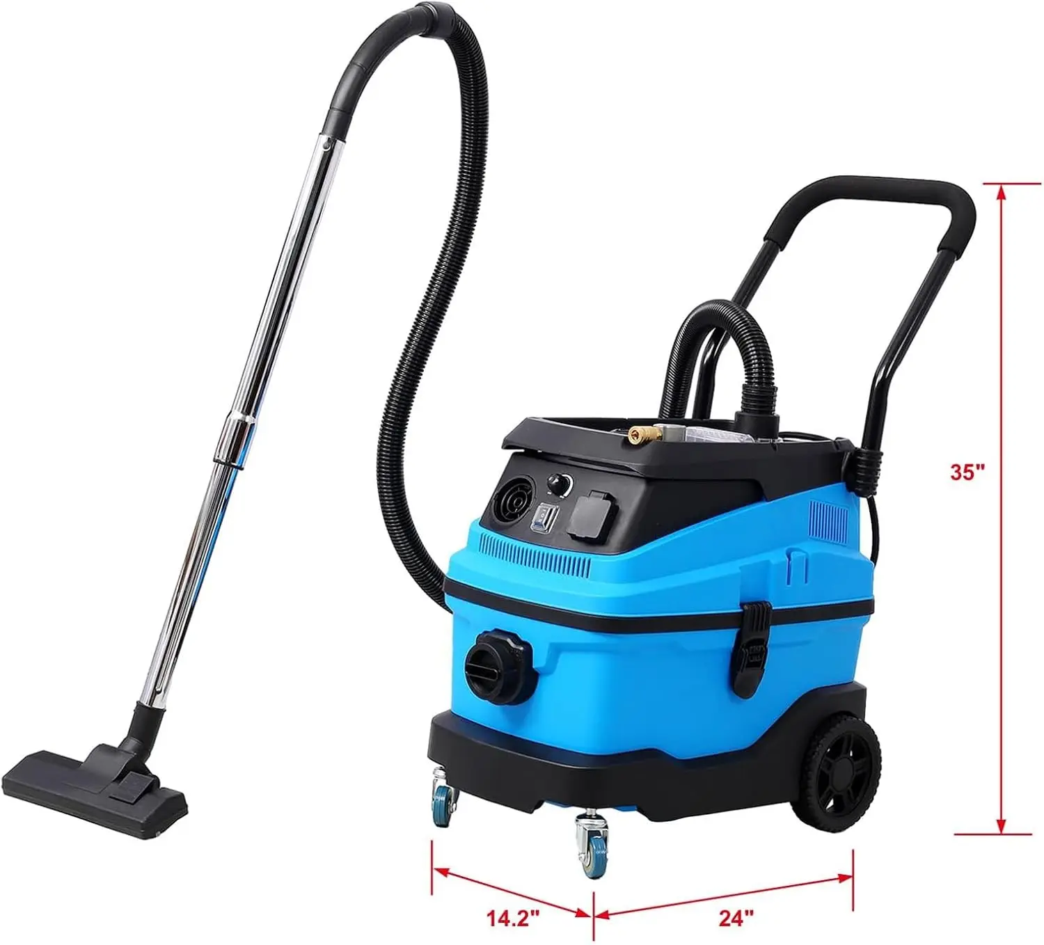 Powerful 8 Gallon Wet-Dry Vacuum Cleaner With 6 Horsepower Suction