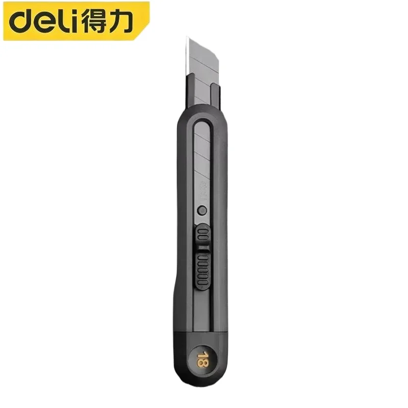 DELI Retractable Utility Knife Set Sharp Replaceable Blades Portable Cutting Tool For Paper Cardboard Office School Home Use