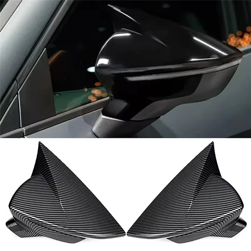 

AB96-1Pair Rear View Mirror Covers Protective Shell For Seat Leon 5F MK3 ST Cupra 13-2020 For Seat Ibiza MK5 Arona 2017-2018