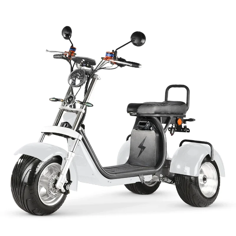 Removable lithium battery CP-7 4000W dual strong power motor 3 wheel Electric Trike scooter tricycle citycoco with tailbox