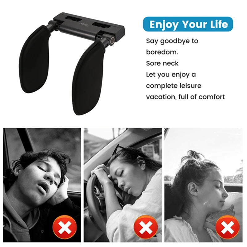 Top!-Car Neck Headrest Pillow Adjustable Angle Support Travel Rest Memory Pillow Car Seat Headrest Pillow For Kids Adults