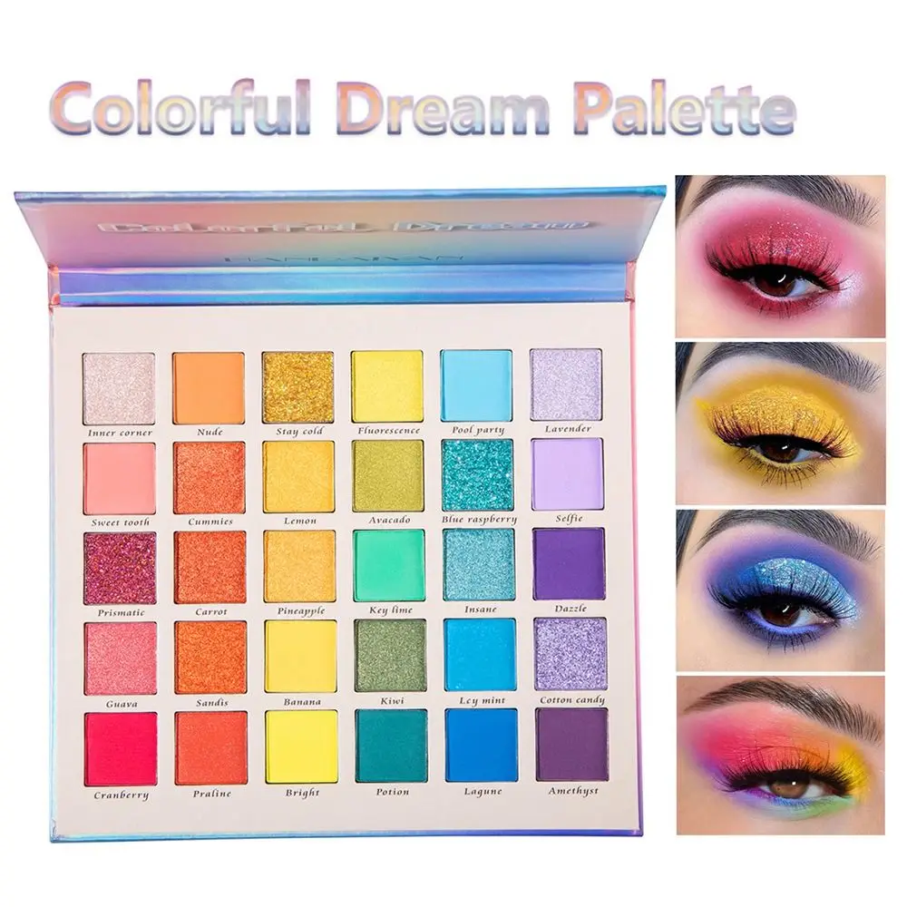 Colorful Eye Shadow Palette Beauty Glitter Makeup Eyeshadow Cosmetics Long Lasting Matte 30 Colors Eye Shadow Body