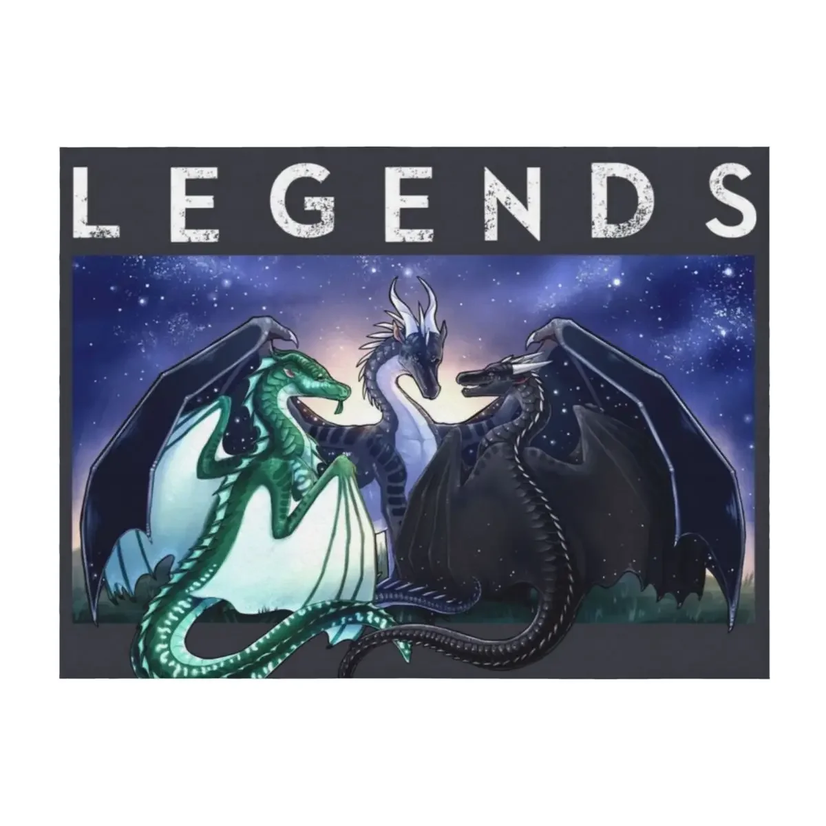 

Wings of Fire - Legends - Fathom, Darkstalker, Clearsight Throw Blanket Sofa warm for winter Decorative Sofas Soft Big Blankets