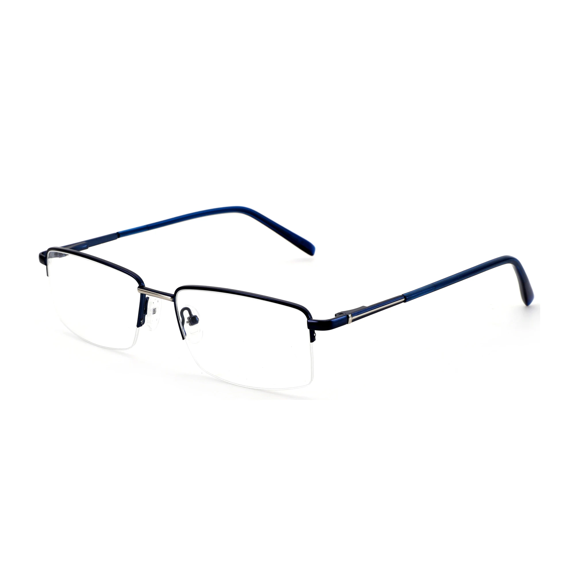 ZENOTTIC M Size Half Rim Square Prescription Glasses For Men Modish Metal Anti Blue Light Photochromic/Myopia Optical Eyewear