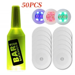 1/10/20/50PCS LED Coaster Lights Colorful Glowing Wine Bottle Stickers Mat Bar Wedding Party Lighting Decor  Wine Bottle Sticker