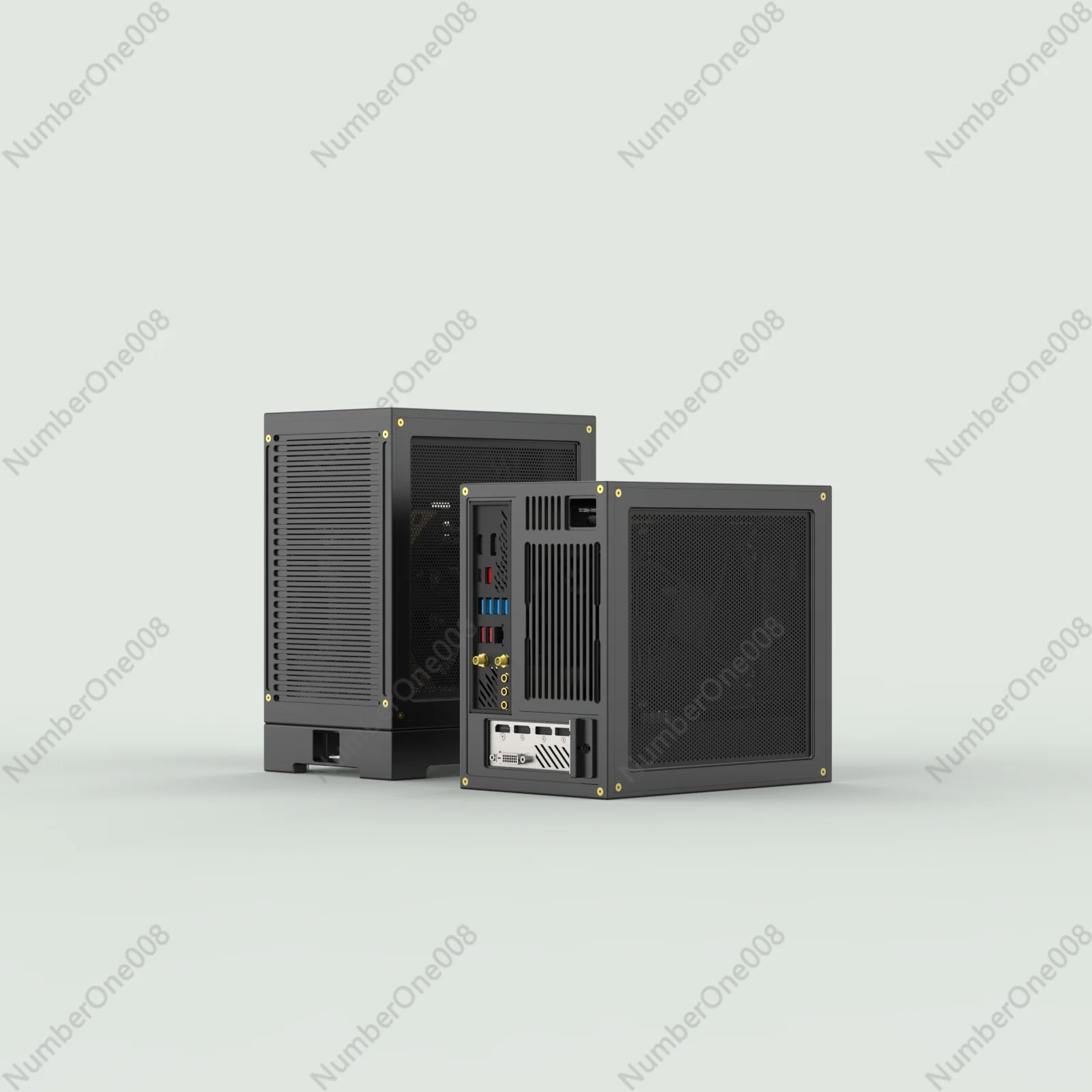 F8 التوصيل المباشر SFX125 برج مروحة 120 تبريد المياه 5060ti الألومنيوم النقي CNC ITX #5