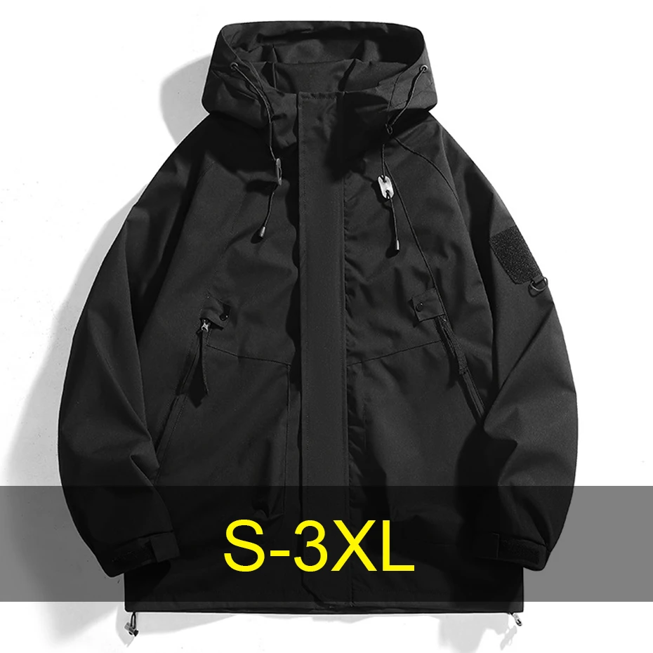 

Водонепроницаемая ветровка, мужская куртка-карго, пальто, модная повседневная уличная верхняя одежда, мужская