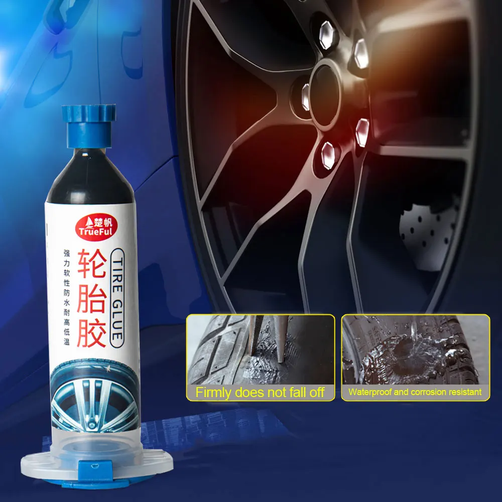 1pcs Car Rubber Repair Tire Repair Adhesive Automobile Tire Repair Side Hard Injury Tire Filling Adhesive Glue Car Repair Tool