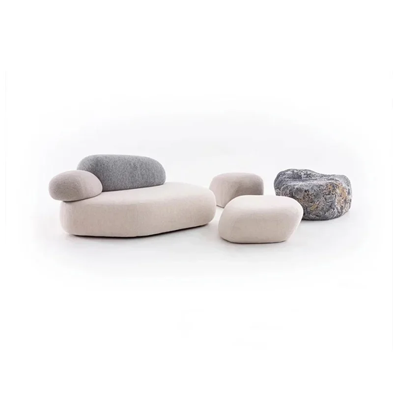 Italian minimalist, pebble, tofu sofa, combination special shape