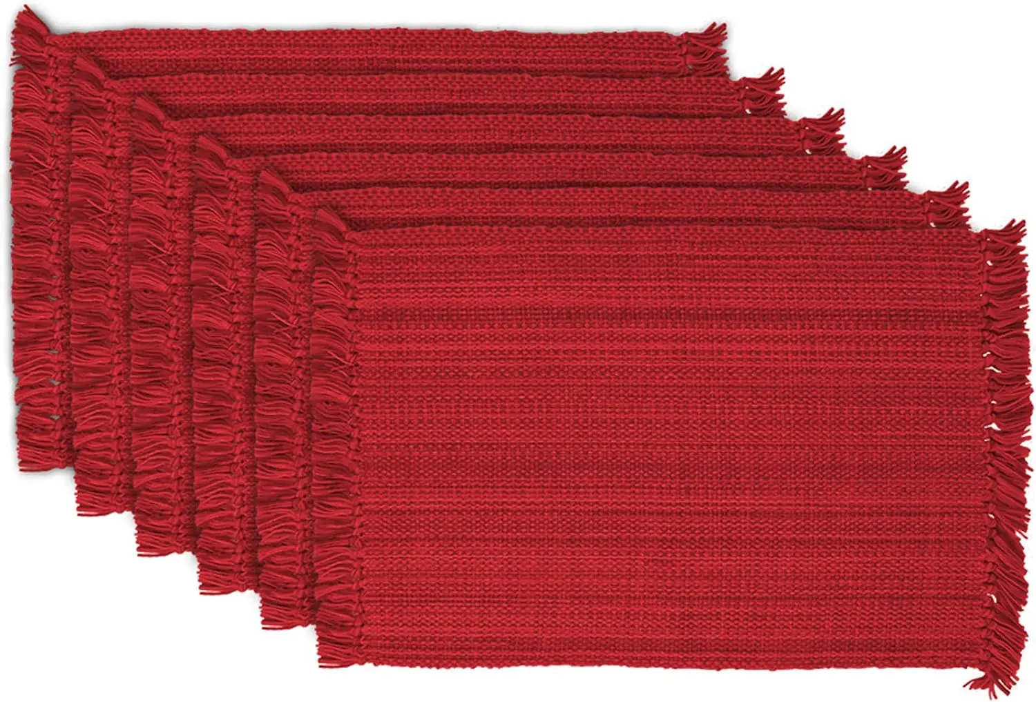 

Tango Red Placemat Set of 6, 3x19 Inch, Variegated Design