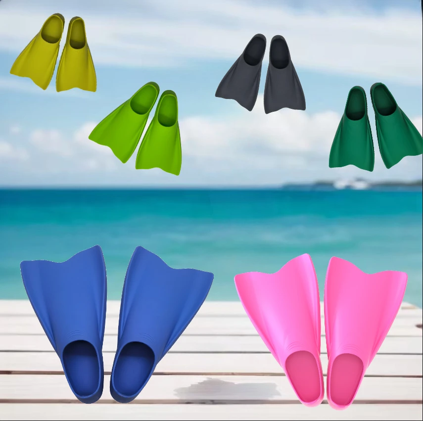 

Adult Professional Silicone Fins Swimming Diving Training Frog Shoes Snorkeling Equipment Short Fins Free Diving Fins Swim Shoes