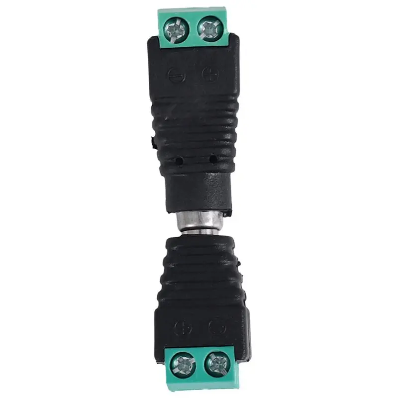 DT17 DC Plug 5.5x2.1mm Male Female Connector, 8 Pack Power Jack Adapter for CCTV Camera Security System