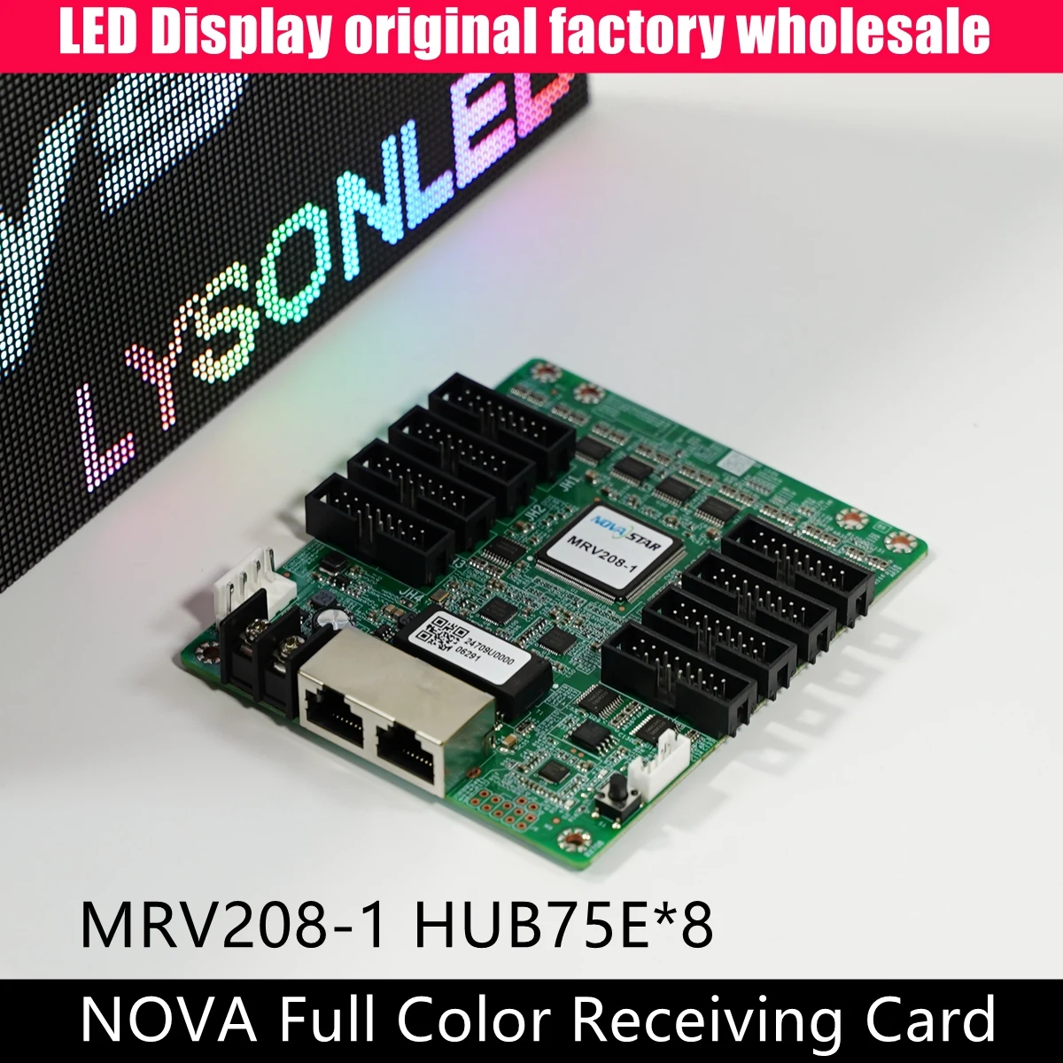 Novastar MRV208-1 HUB75 Placa receptora colorida P4 P5 P6 P8 RGB Painel LED Controlador de controle de exibição de pixel