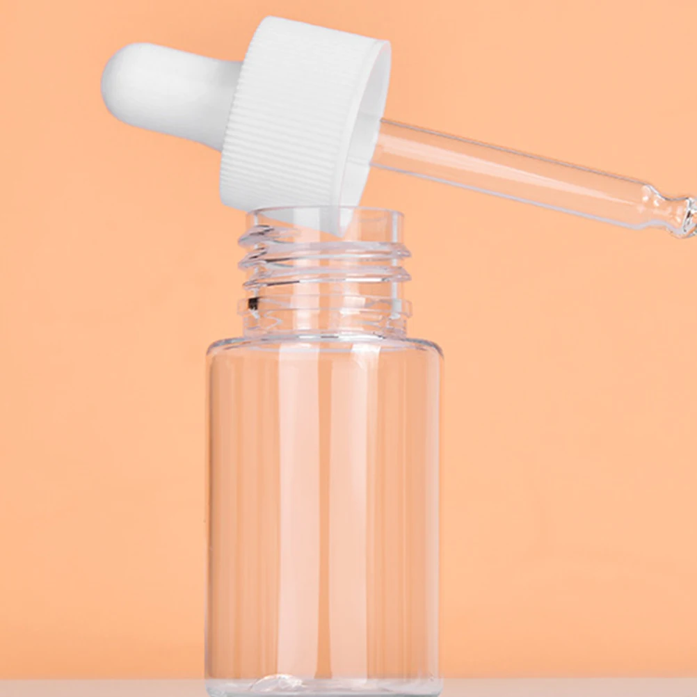

4pcs Glass Dropper Bottles Empty Sub Bottle Silicone Cover Leak-Proof Essential Oil Storage Smooth Durable Container