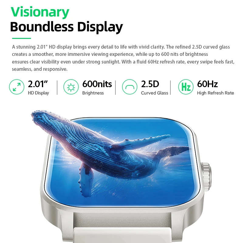 GT3 Neo2 Smartwatch - 2.01" HD, Bluetooth Call, Heart Rate, IP68