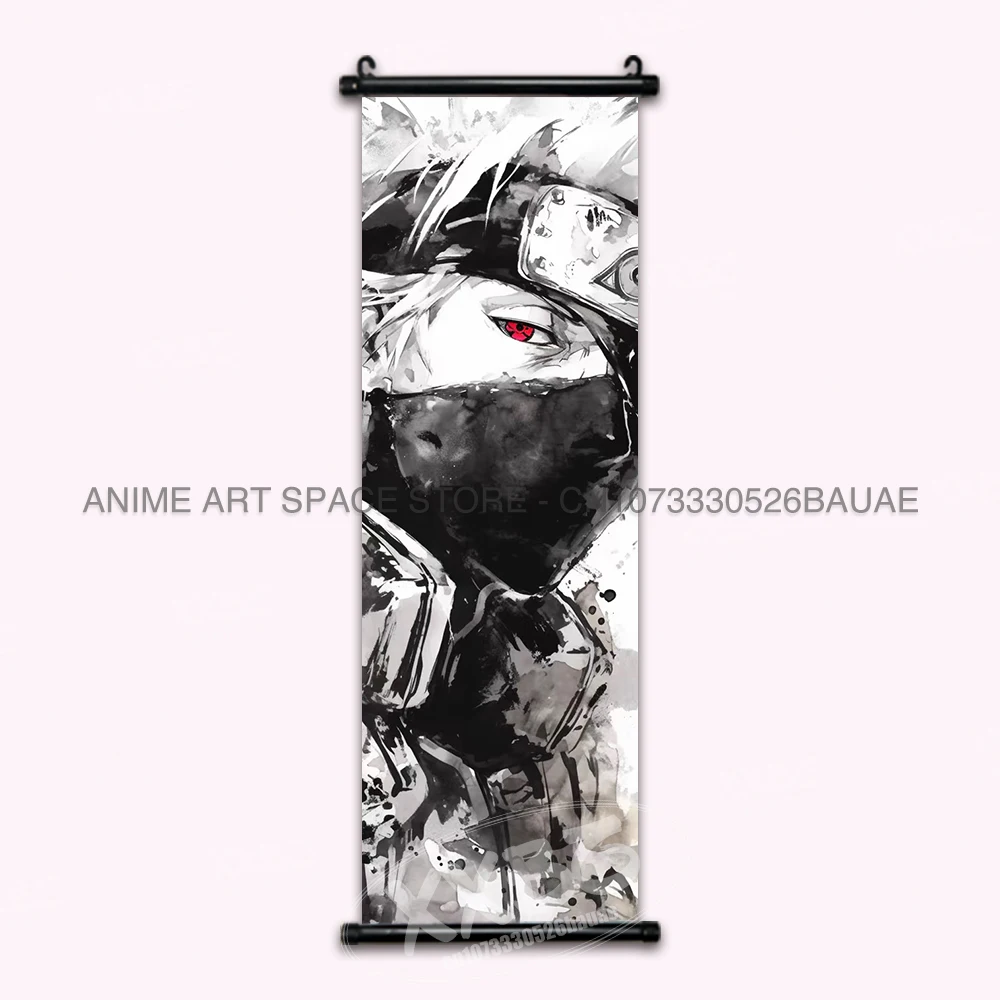 Bandai Anime Naruto Hängende Malerei Hatake Kakashi Wandkunst Schriftrollen Bild Uchiha Sasuke Home Decor Leinwand Poster Haruno Sakura Wandbild 10