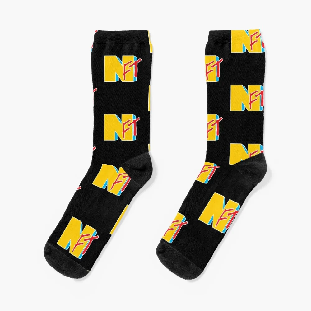 

I Love Nfts Socks floral short hockey Sports Socks Female Men's