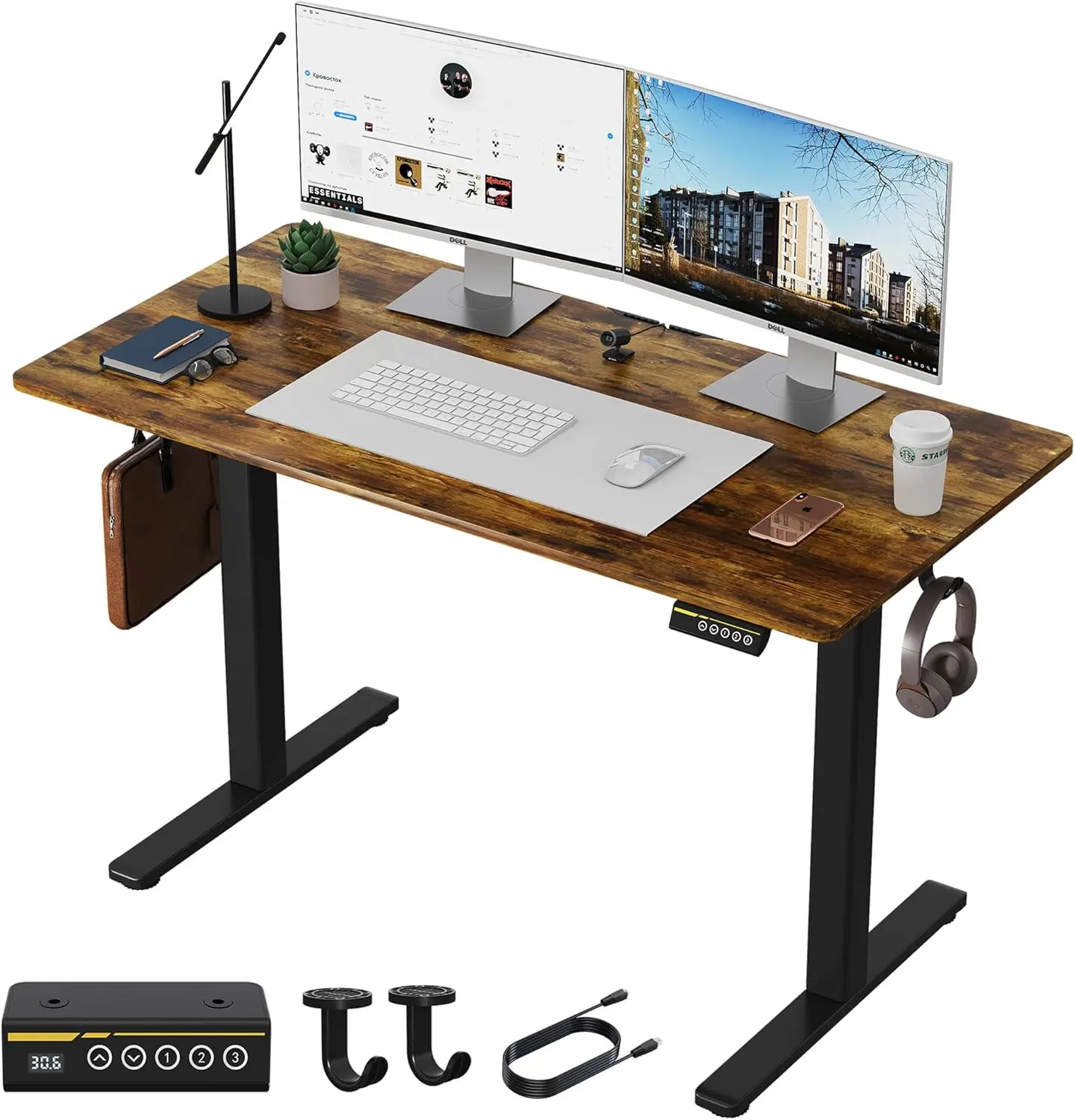 

Electric Standing Desk Adjustable Height Ergonomic Sit Stand Computer Desk for Home Office Workstation