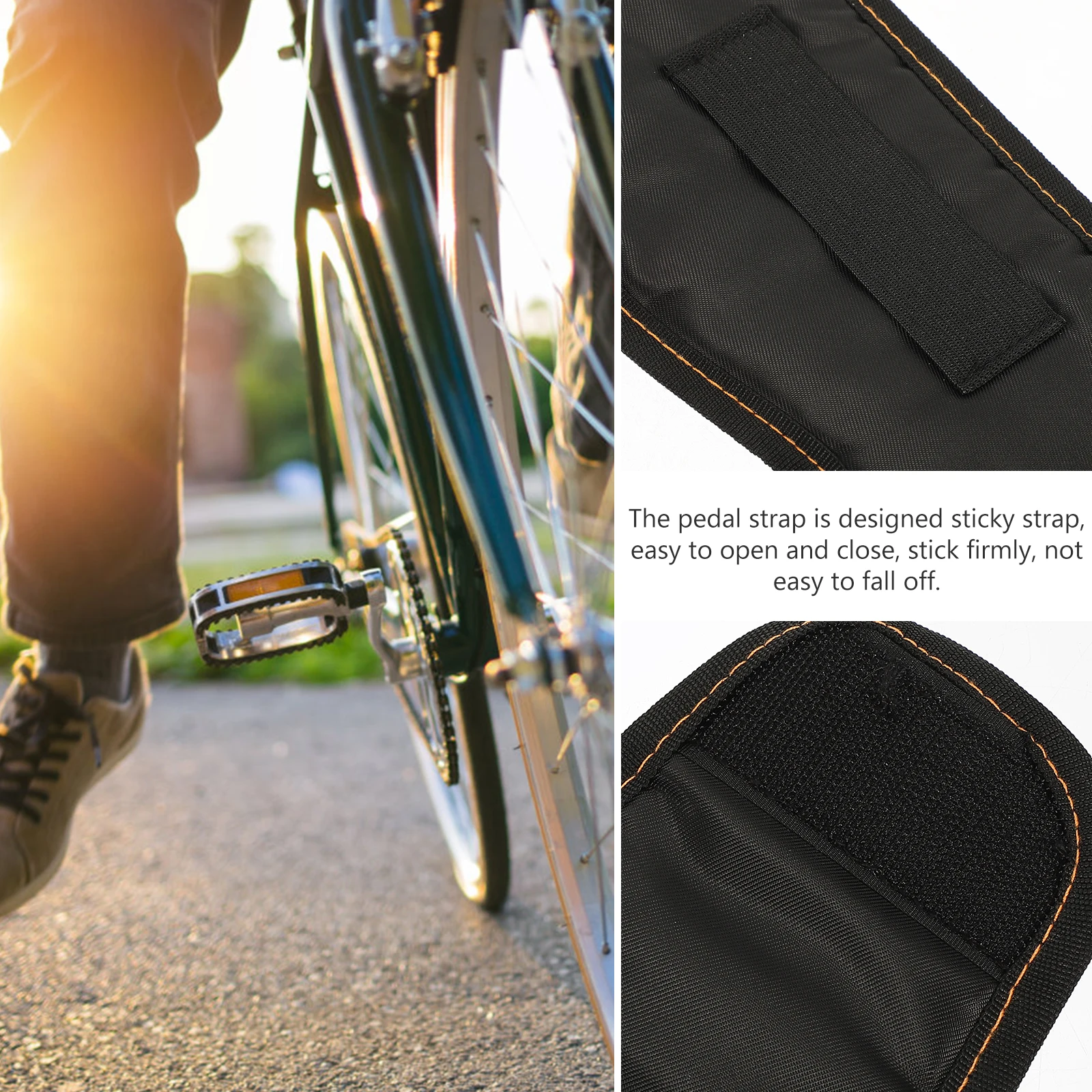 

1 Pair Cover Sticky Strap Cover For Cycling Mountain Nylon Footrest Straps Adjustable Straps Bike Practicing Pedal Strap