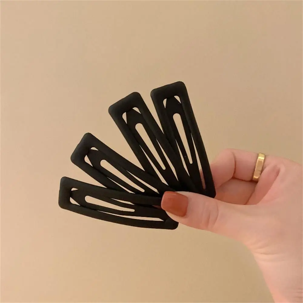 1PC New Trendy Grey Color Black Color Hair Accessories Matte Hair Clip Rectangle Shape Hairpins Headwear