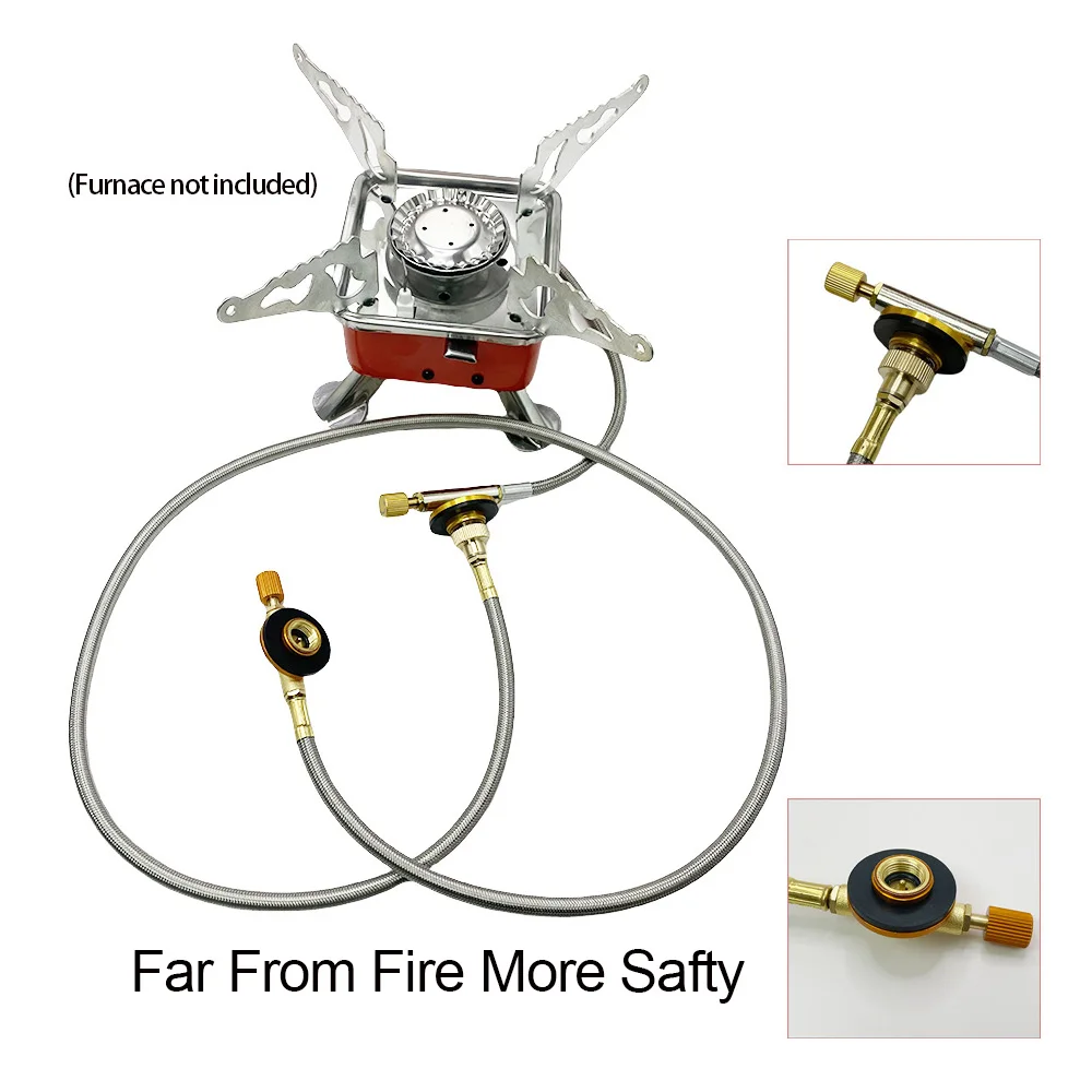 Outdoor Camping Gas Stove Propane Refill Adapter Extension Cord Cylinder Convertor Filling Tank Coupler Burner Extension cord