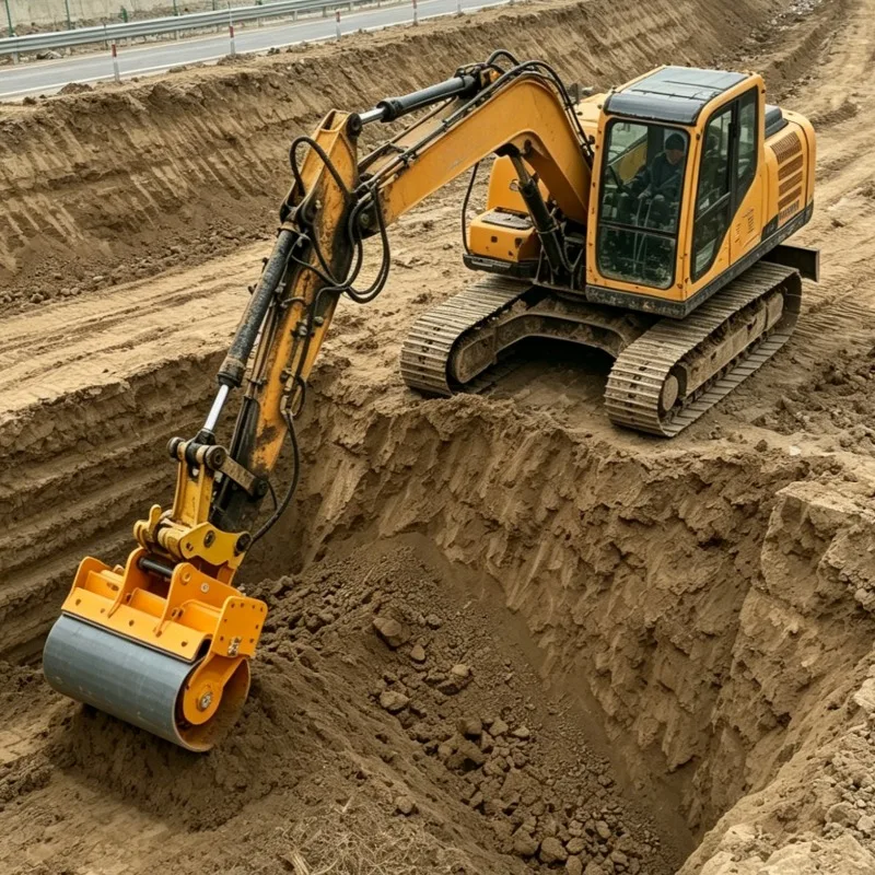 Customized Vibratory Compactor Attachment Hydraulic Compactor Attachment Hydraulic Vibratory Plate Trench and Slope Work