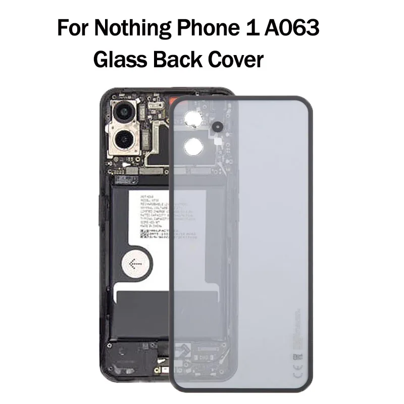 

Glass Battery Back Cover For Nothing Phone 1 A063 Battery Cover Door Replacement Case