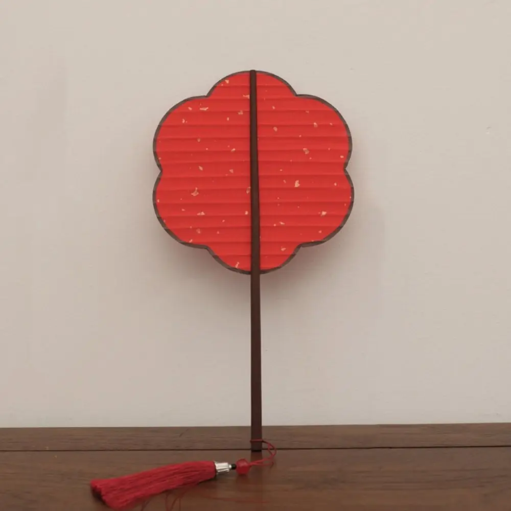 Art Paper DIY Fan Thickened Handmade Hand Cranked Fan Blank Painting Creative Decorative Craft Fan Women