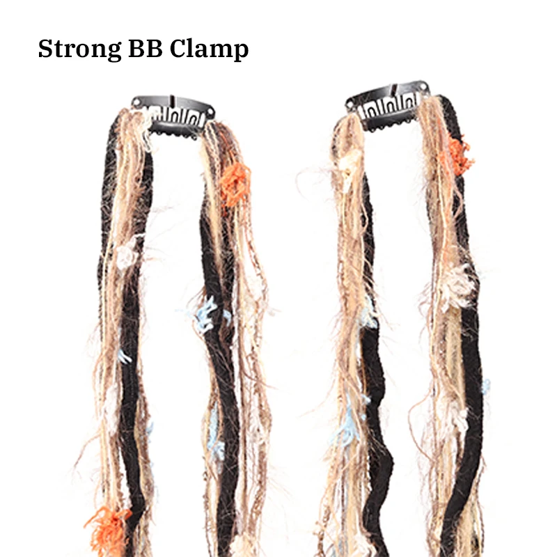 Trenza de colores con clip estilo BB étnica con degradado personalizado diadema tejida con hilo accesorio sintético 4