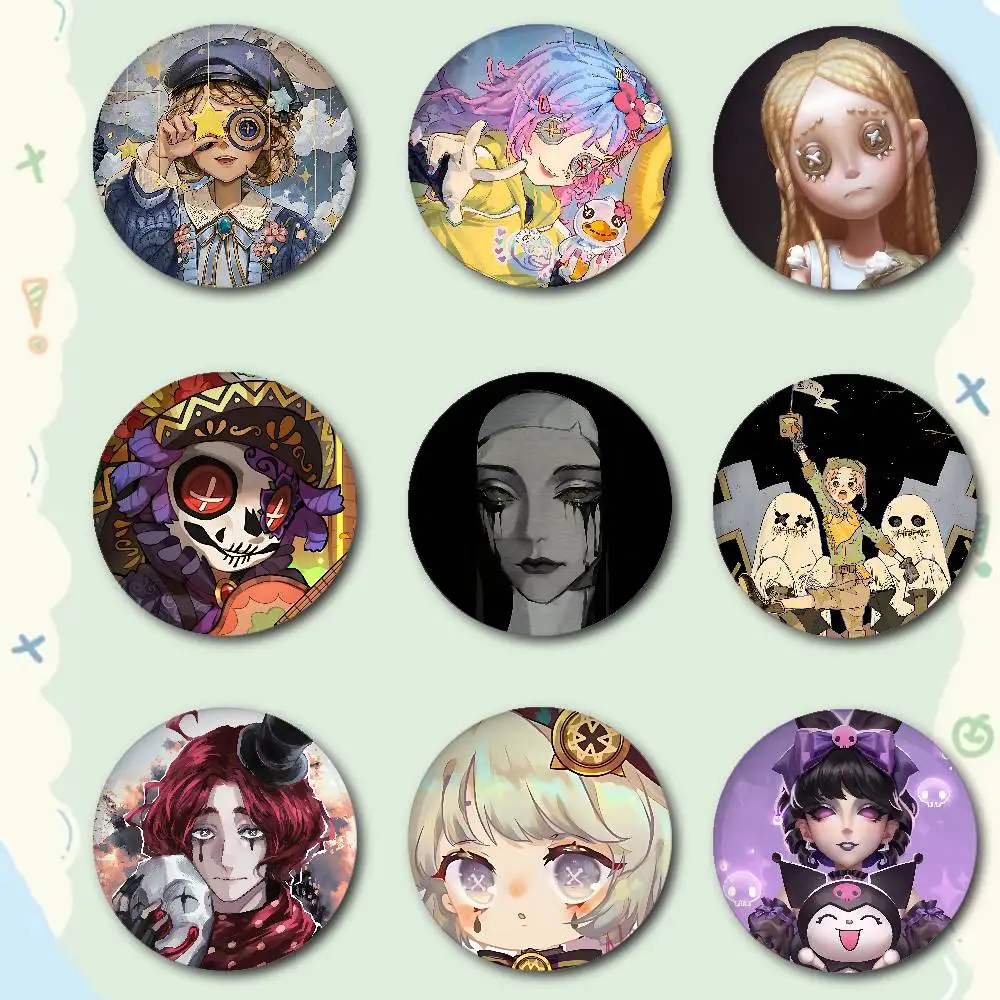 Game I-Identity 5 Premium Tinplate Round Lapel Pins: Cute Badge Brooches For Shoulder Bag Accessories, Souvenir Gifts