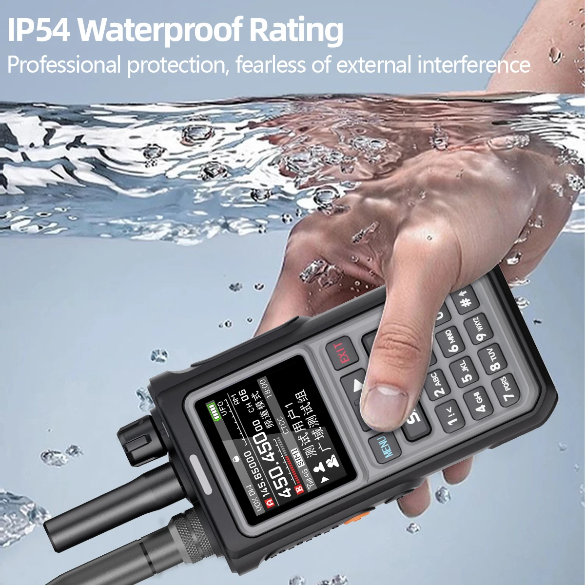 SD-8100 デュアルモード無線機 10W 4G POC デュアルバンド（U/V）HDカラーディスプレイ GPS 長距離通信 防水